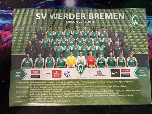Werder bremen autogrammkarte - werder,