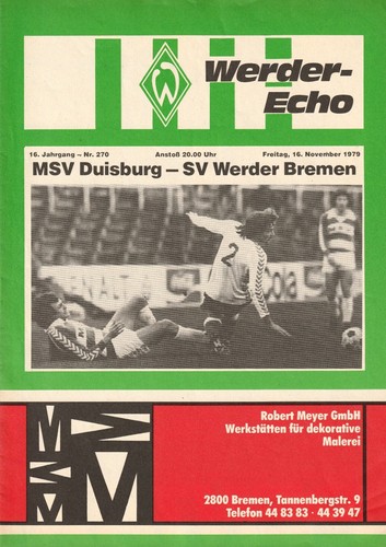 Programme werder bremen - programme, |