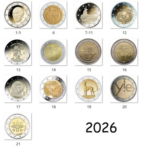 Euro 2026 gedenkmünze - 2,